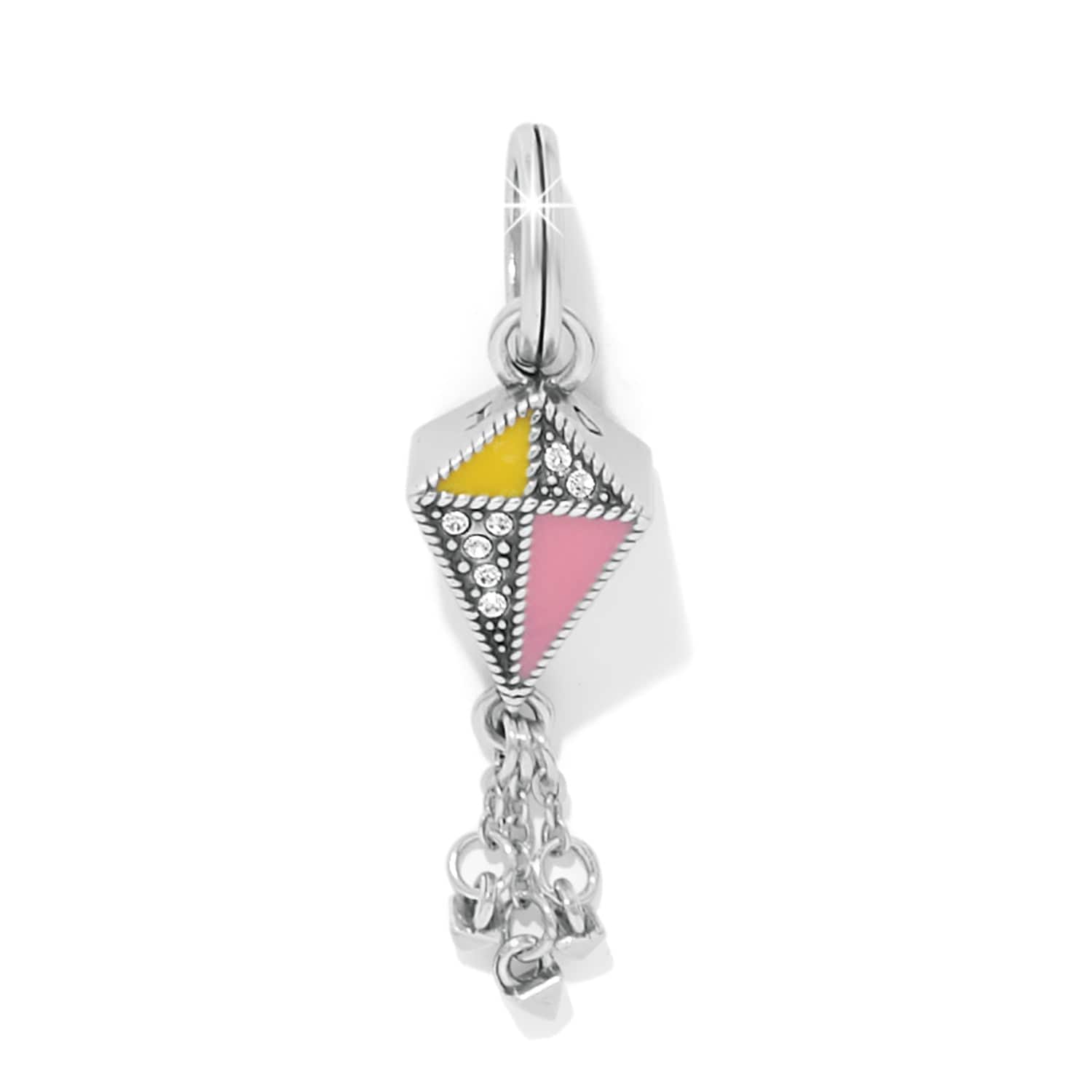Hand-Painted Enamel Kite Charm for Jewelry