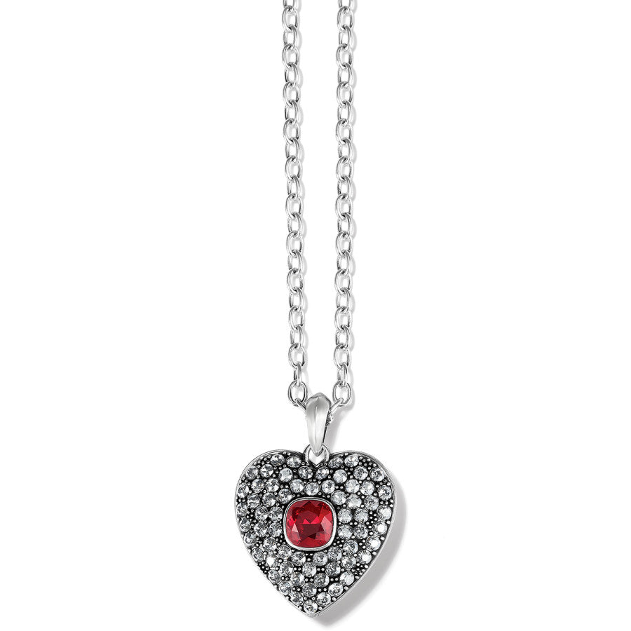 Adela Heart Pendant Necklace with Cushion Crystal Stone