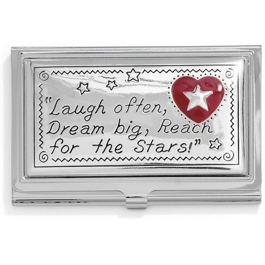 Joyful Heart Leather Card Holder - Slim RFID Wallet Case