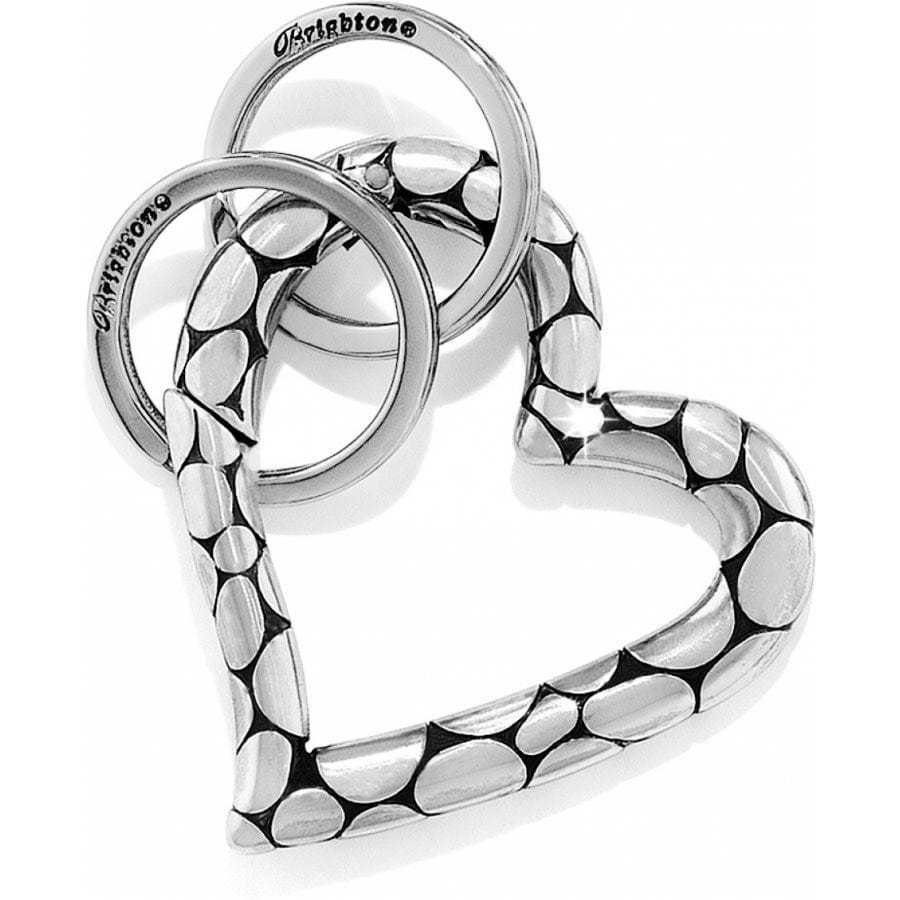 Pebble Heart Keychain - River Rock Valet Key Fob