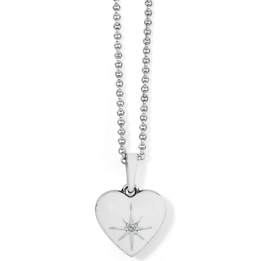 Hand-Enameled Blue Heart Necklace with Starburst Design – Amore Shades