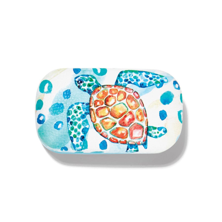 Hand-Painted Sea Turtle Leather Trinket Box - Brighton Your Home