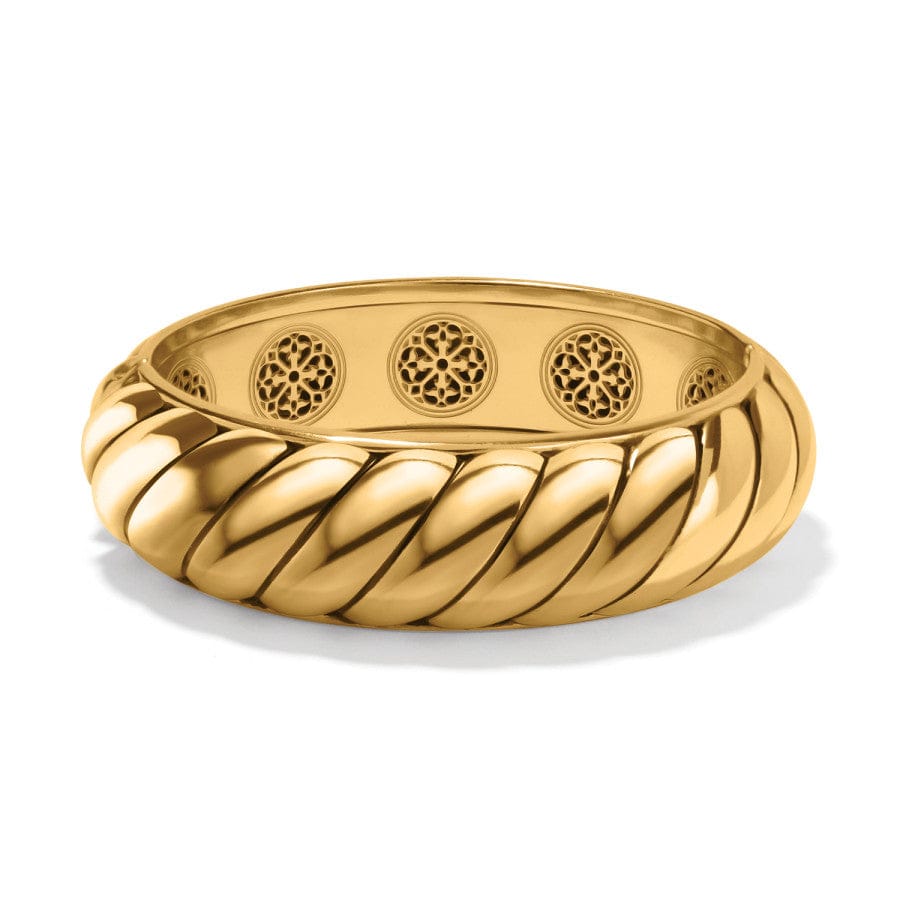 Athena Scalloped Hinged Bangle - Elegant Greek Inspired Jewelry