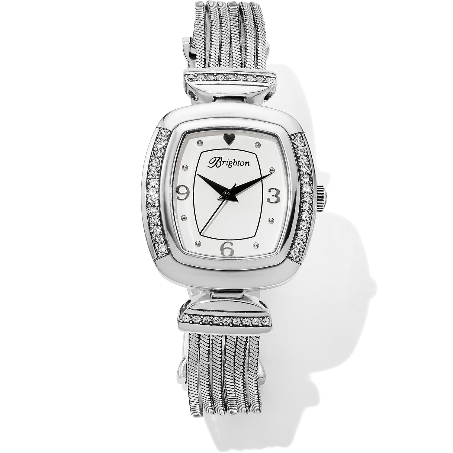 Auburn Silver Crystal Watch with Japanese Movement