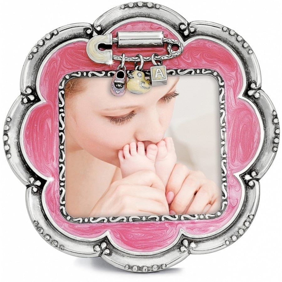 Pink Flower Frame Baby Diaper Pin - Brighton Your Home Collection
