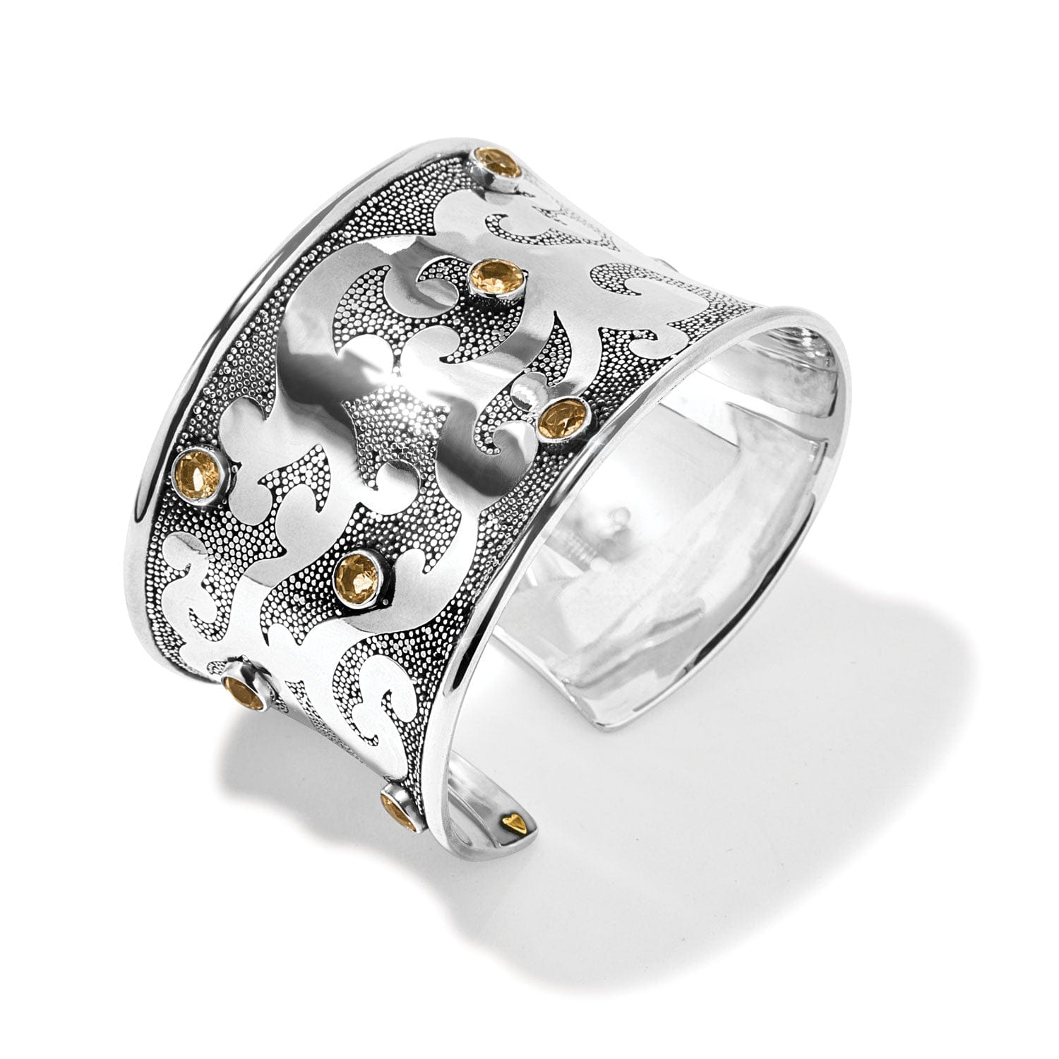 Handcrafted Bali Silver Cuff Bracelet with Granulation