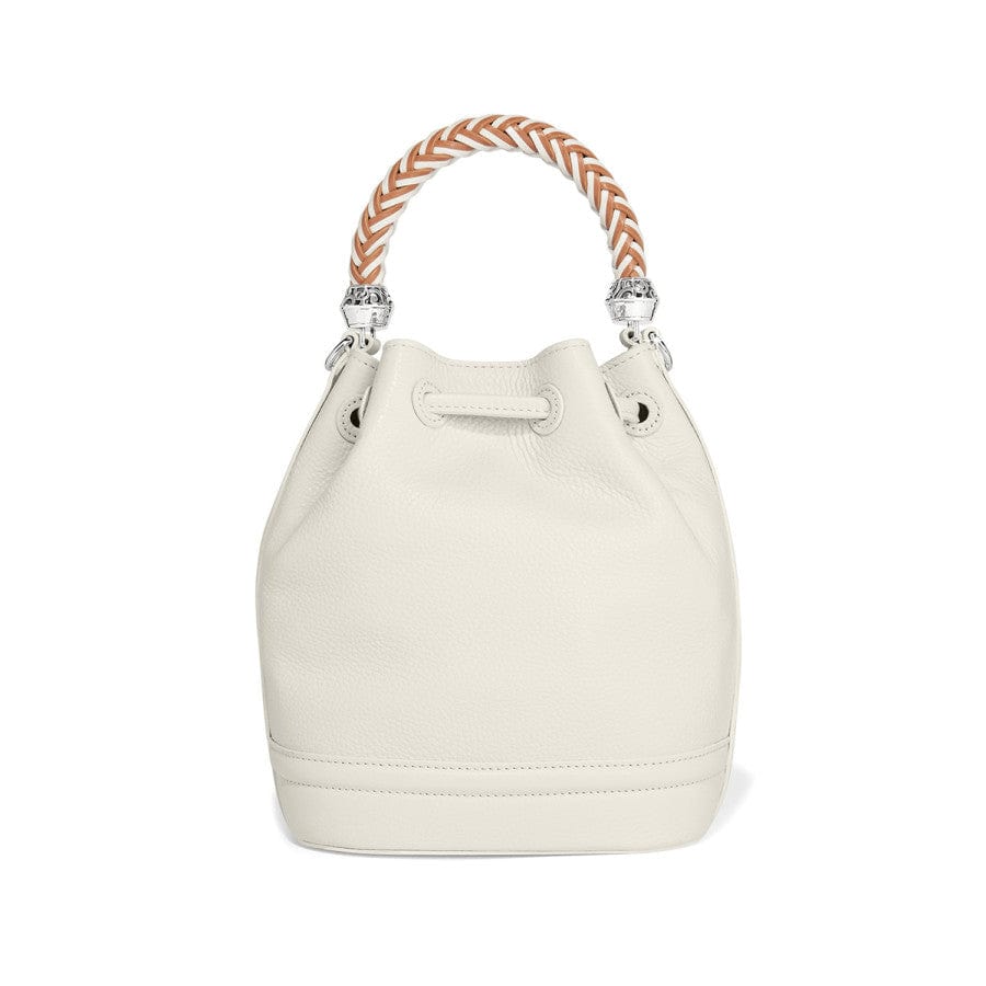 Bellita Woven Leather Bucket Bag - Adjustable Crossbody Strap