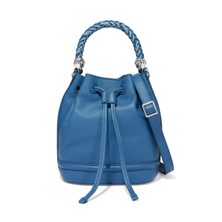 Bellita Woven Leather Bucket Bag - Adjustable Crossbody Strap