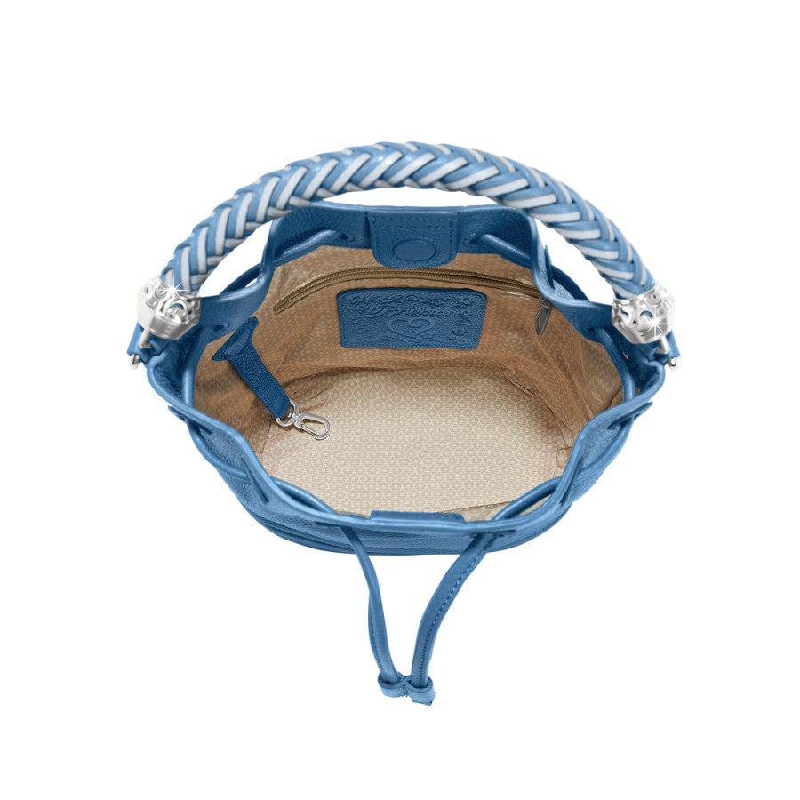 Bellita Woven Leather Bucket Bag - Adjustable Crossbody Strap
