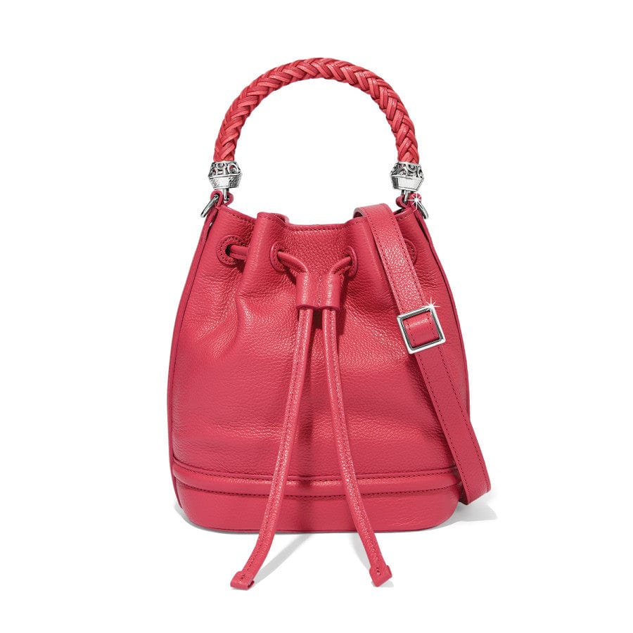 Bellita Woven Leather Bucket Bag - Adjustable Crossbody Strap