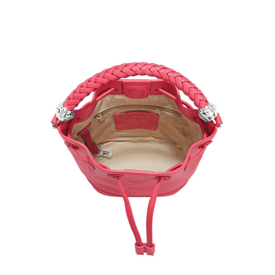 Bellita Woven Leather Bucket Bag - Adjustable Crossbody Strap