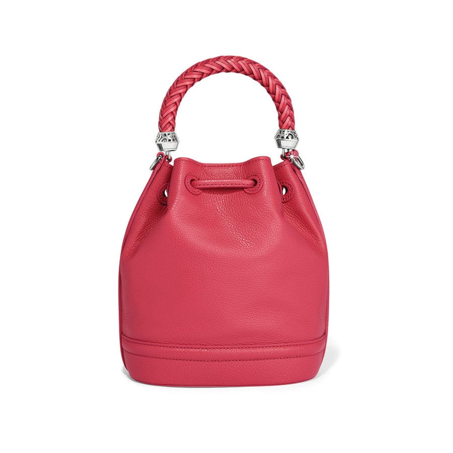 Bellita Woven Leather Bucket Bag - Adjustable Crossbody Strap