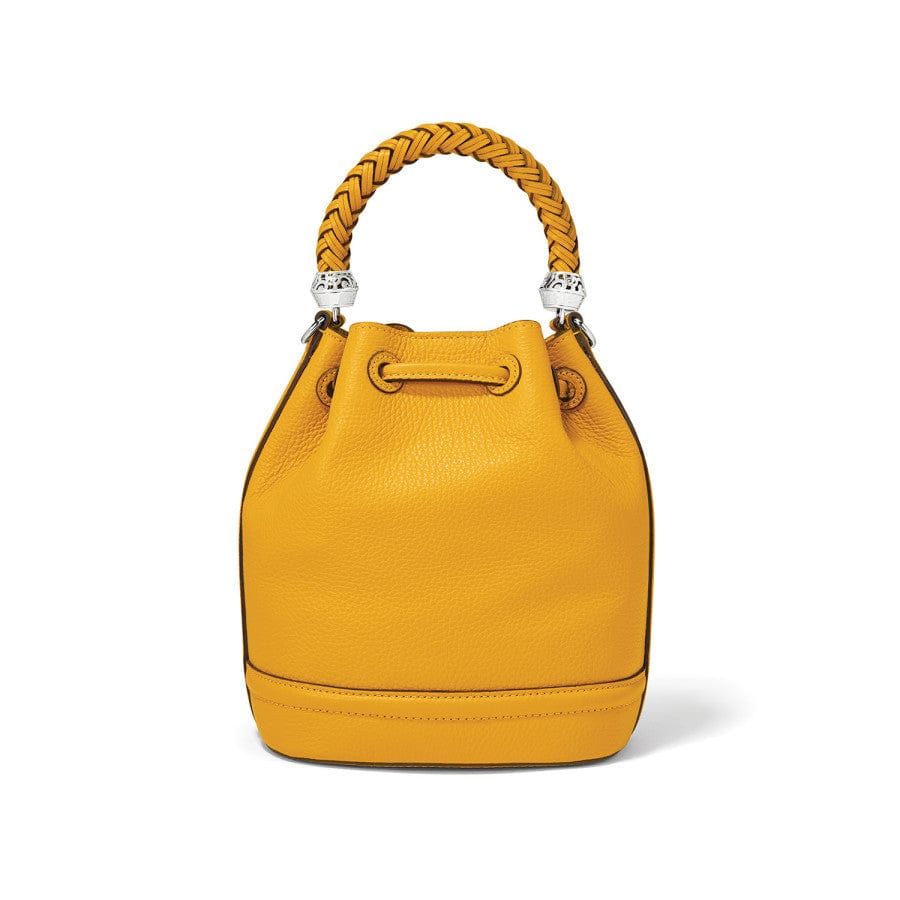 Bellita Woven Leather Bucket Bag - Adjustable Crossbody Strap