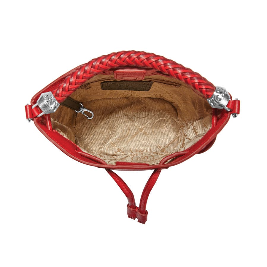 Bellita Woven Leather Bucket Bag - Adjustable Crossbody Strap