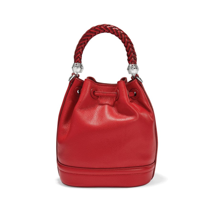 Bellita Woven Leather Bucket Bag - Adjustable Crossbody Strap