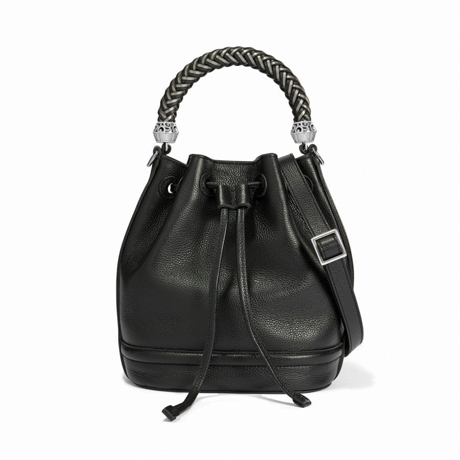 Bellita Woven Leather Bucket Bag - Adjustable Crossbody Strap