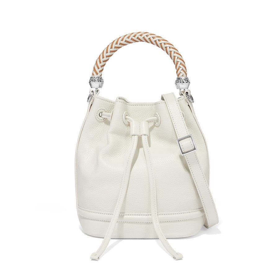 Bellita Woven Leather Bucket Bag - Adjustable Crossbody Strap