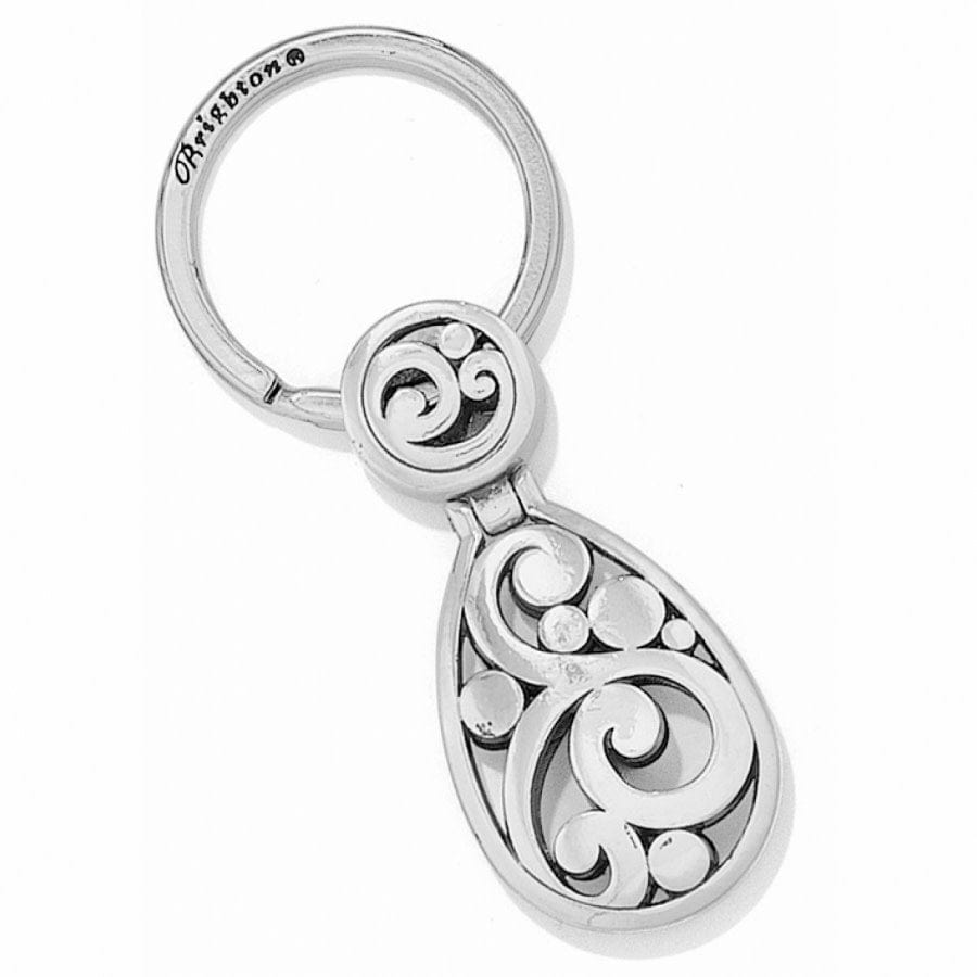 Vintage-Inspired Silver Pear Key Fob - Contempo Design
