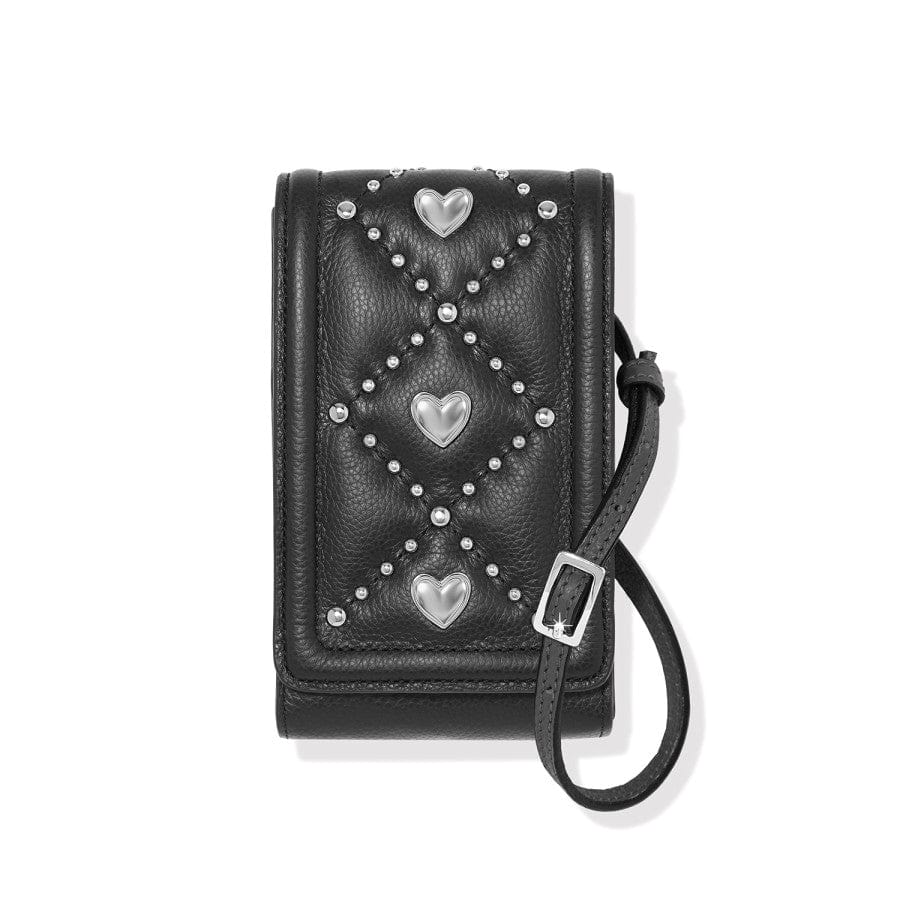 Brave Heart Leather Phone Organizer with Quilted Diamond Design