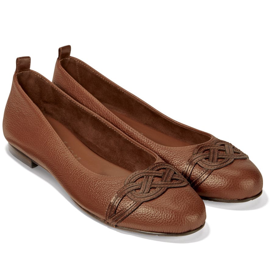 Brigit Celtic Knot Leather Ballerina Flats - Sporty & Classic