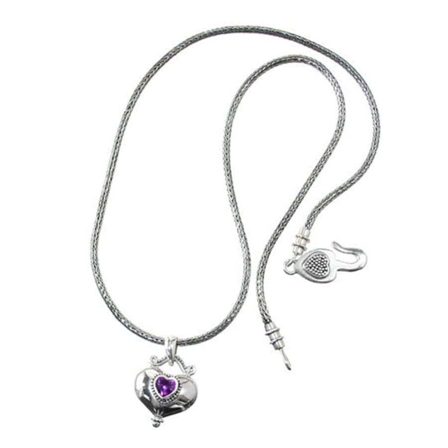 Alexandrite Heart Necklace in Sterling Silver – Handcrafted in Bali