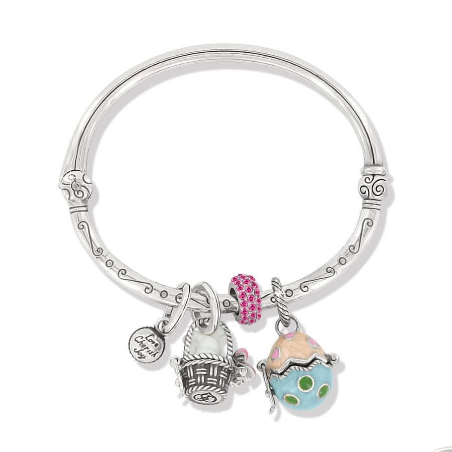 Easter Bunny Charm Bracelet with Hidden Chick Egg