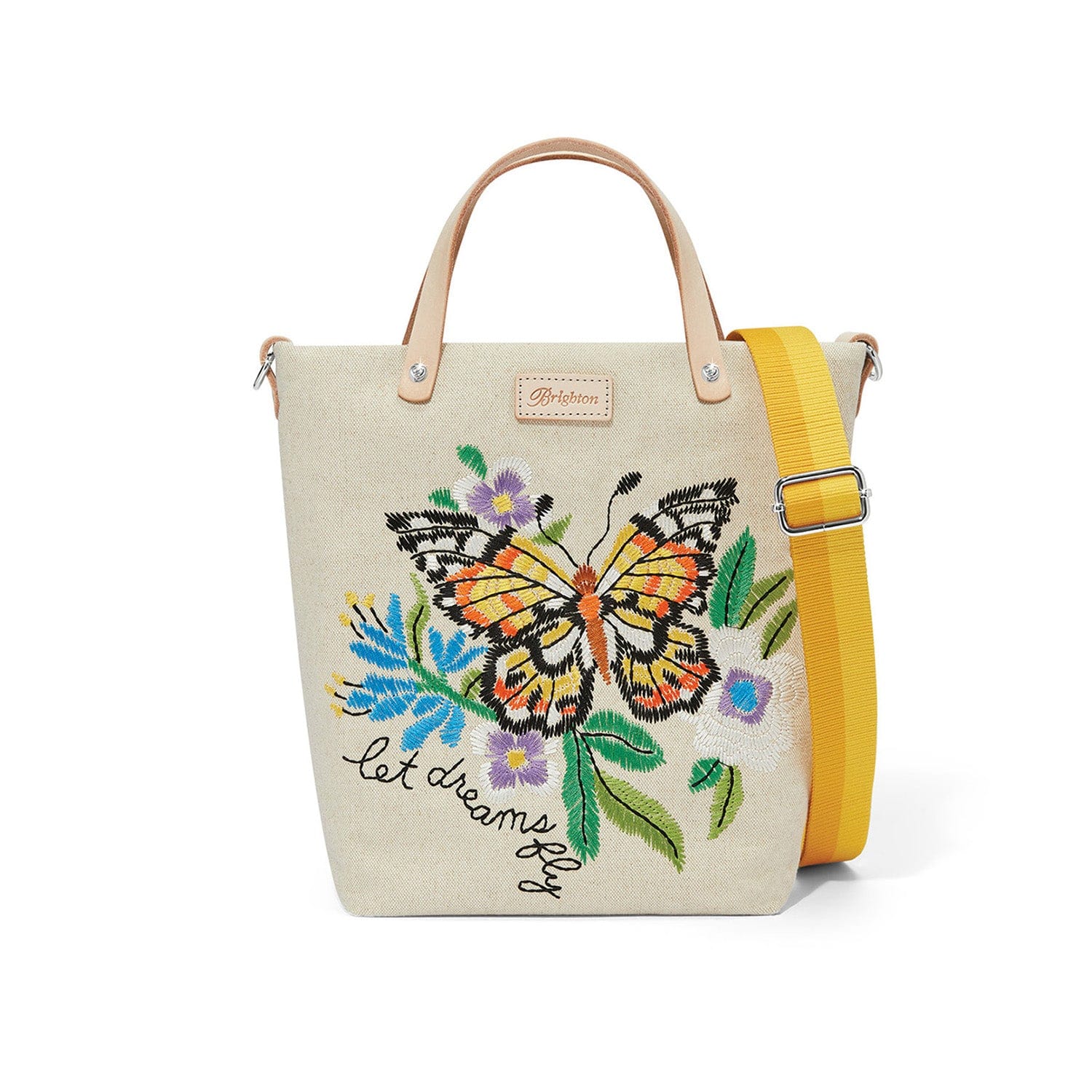 Butterfly Embroidered Messenger Bag - Catherine Hong Design