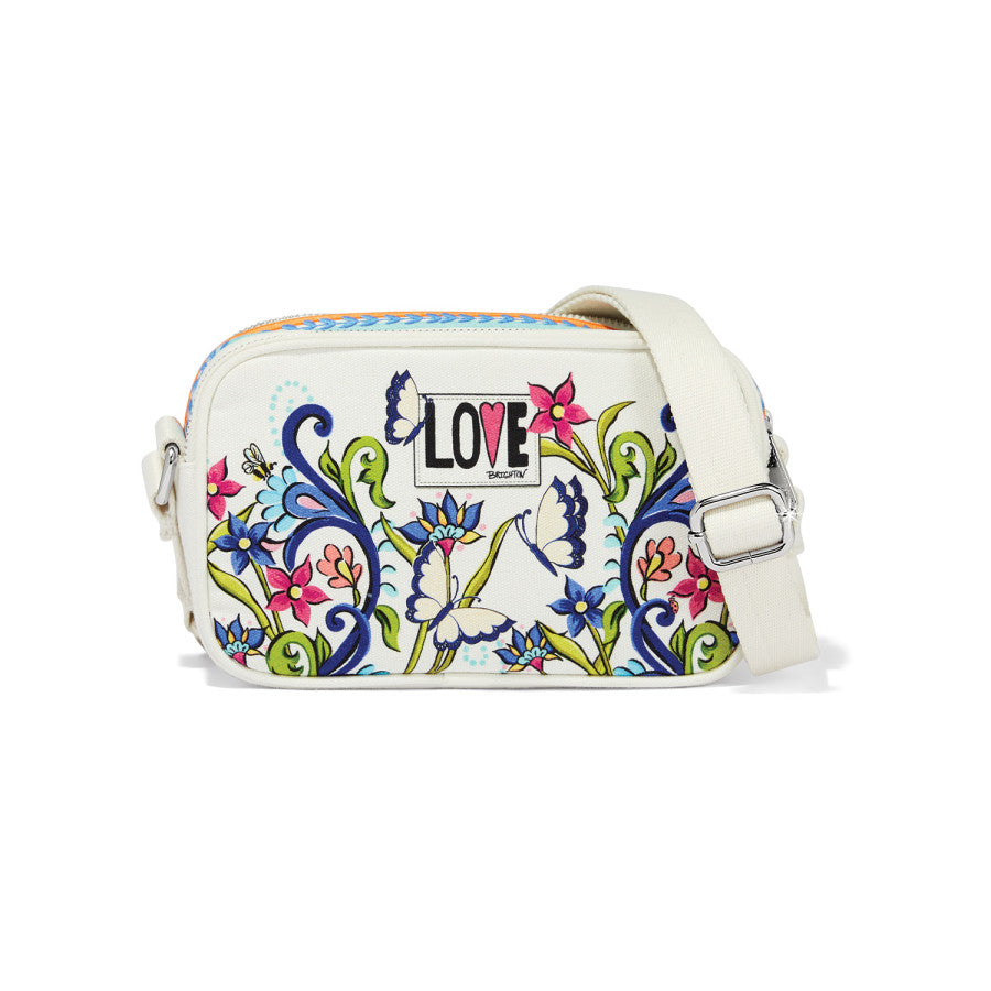 Butterfly Print Crossbody Bag - Handmade Artistic Purse