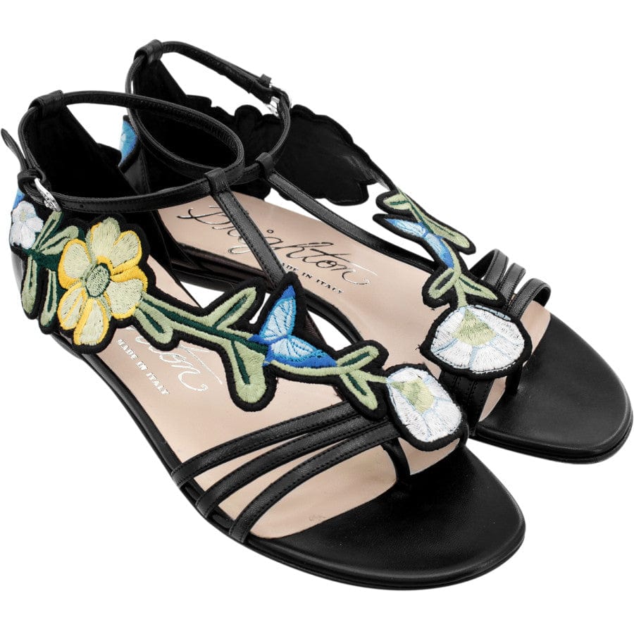 Italian Embroidered Flower Sandals – Handcrafted Canopy Design