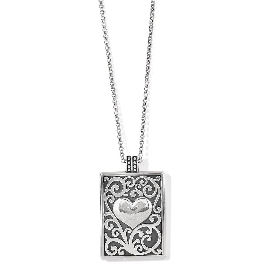 Carlotta Heart Pendant Necklace with Scroll Detail