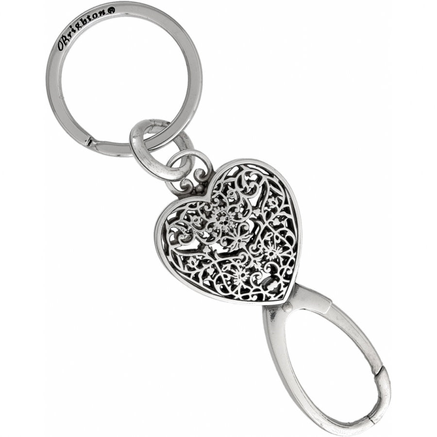 Heart Charm Keychain - Romantic Key Fob with Charms for Keys