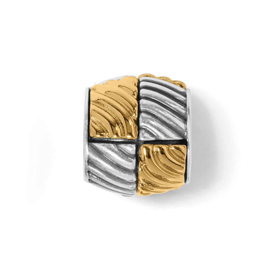 Checkmate Two-Tone Swirled Bead for Charm Jewelry