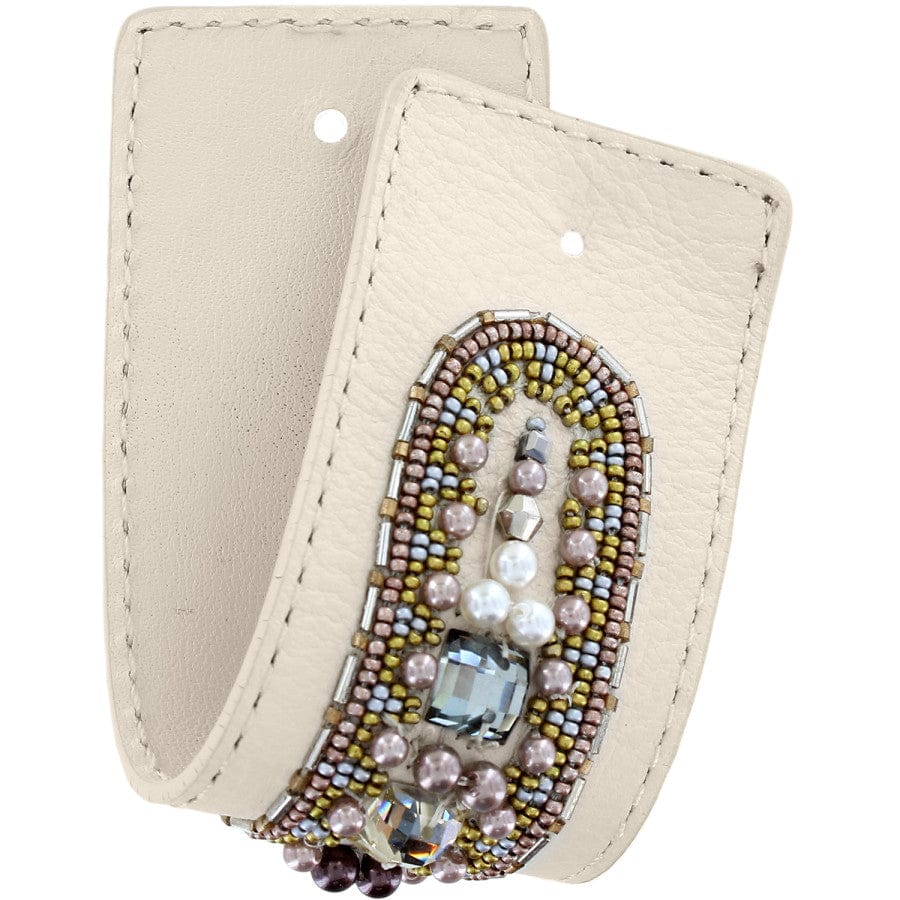 Christo Mandela Beaded Leather Strap for New Delhi Cuff