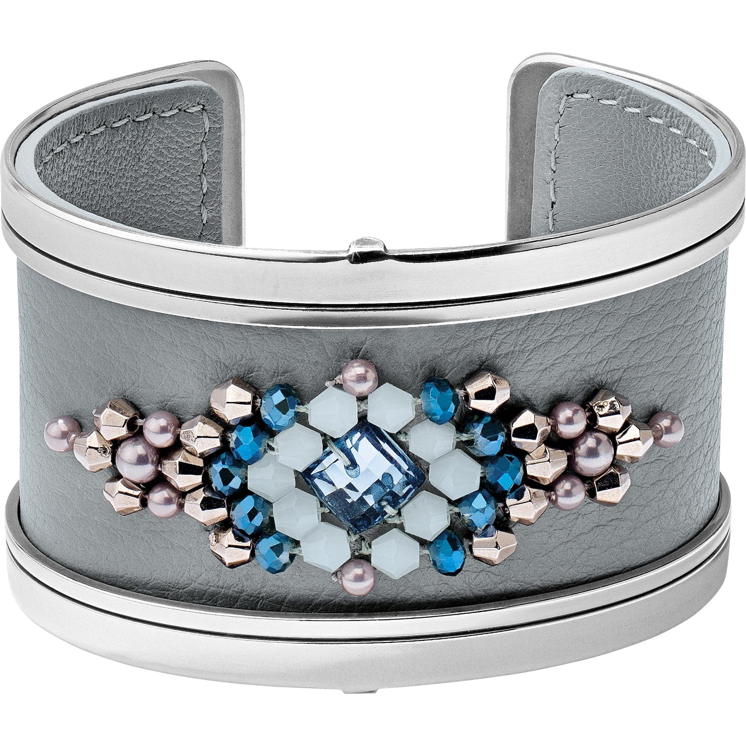 Christo New Delhi-Lodhi Wide Cuff Bracelet Set with Beaded Insert
