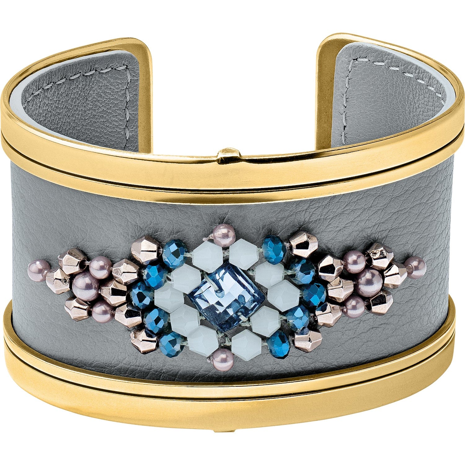 Christo New Delhi-Lodhi Wide Cuff Bracelet Set with Beaded Insert