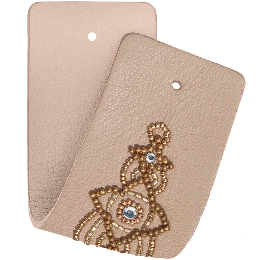 Christo Toledo Hand-Beaded Leather Wide Strap for New Delhi Cuff