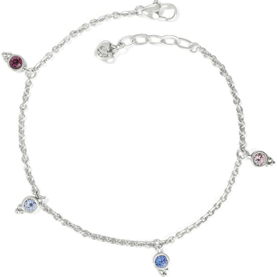 Colorful Crystal Anklet with Hand-Set Gems – Feminine Jewelry