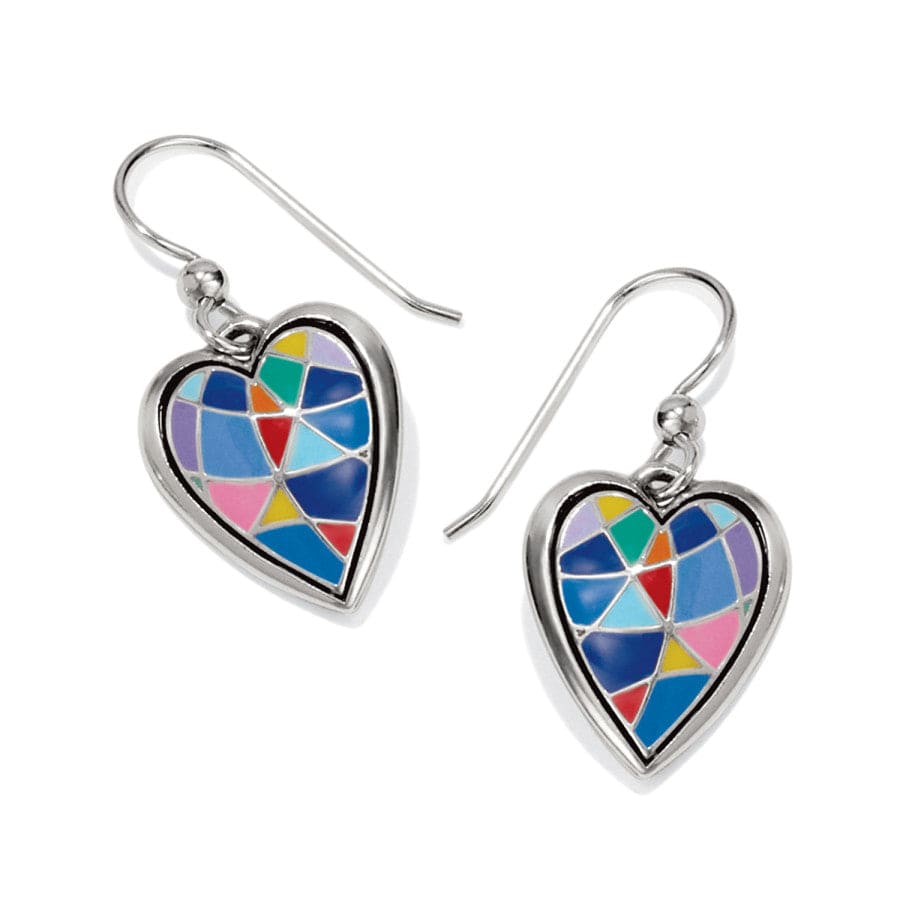 Handcrafted Enamel Heart French Wire Earrings | Colormix Design