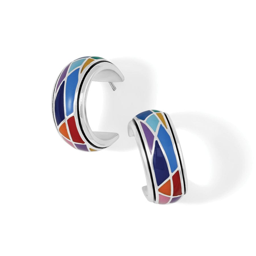 Colorful Abstract Hoop Earrings Inspired by Paul Klee