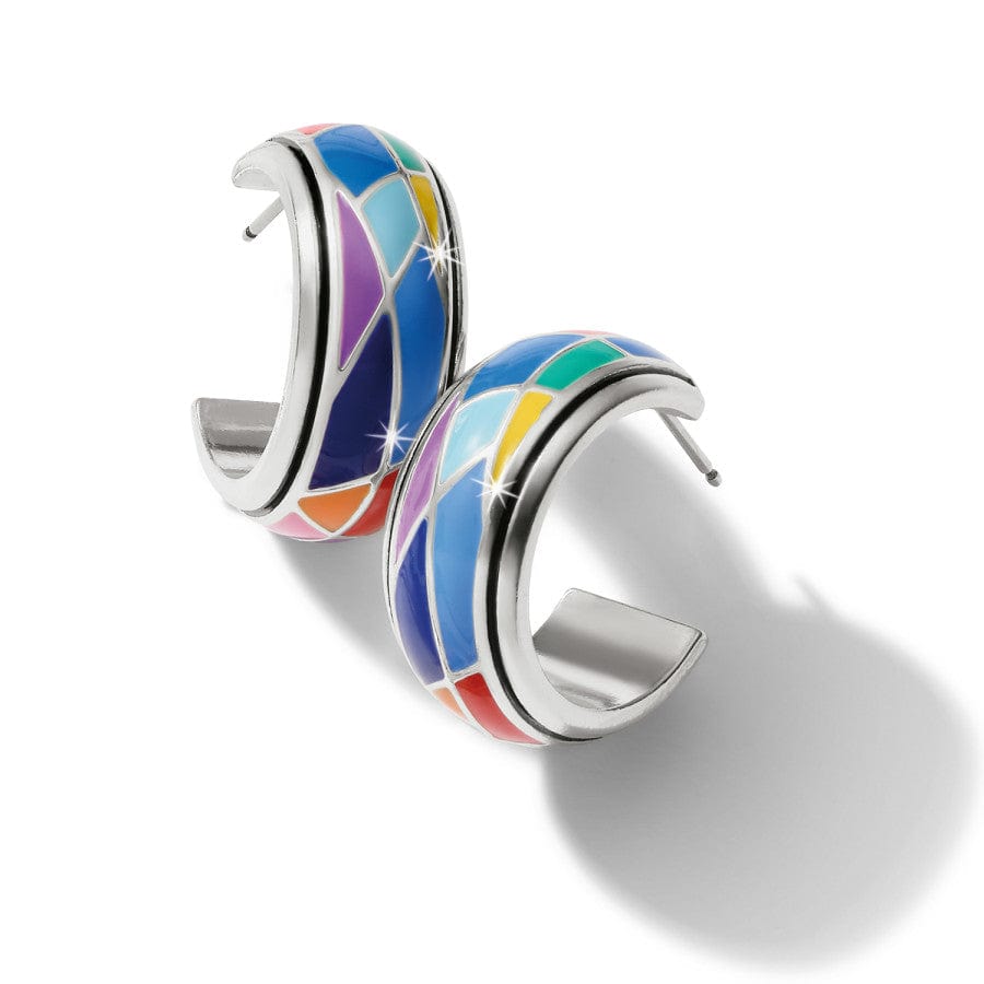 Colorful Abstract Hoop Earrings Inspired by Paul Klee