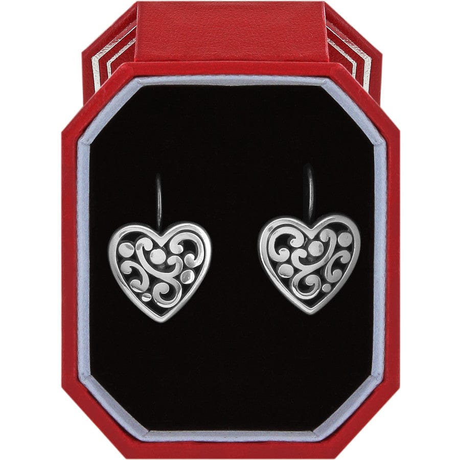 Vintage-Inspired Heart Leverback Earrings – Bridal Gift Box Set