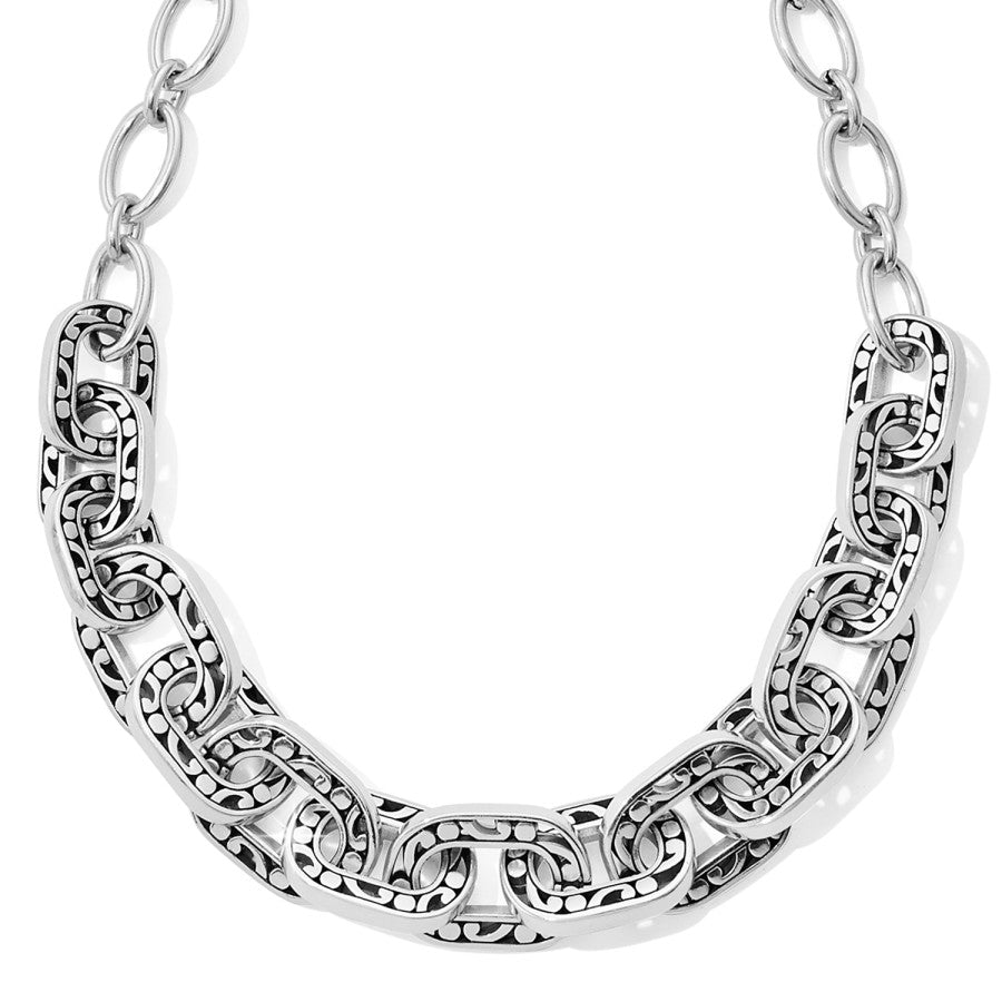 Contempo Swirl Link Chain Necklace - Chunky & Feminine