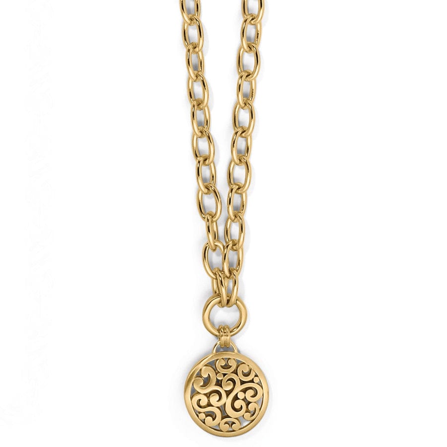 Vintage Silver Medallion Charm Necklace - Adjustable & Versatile