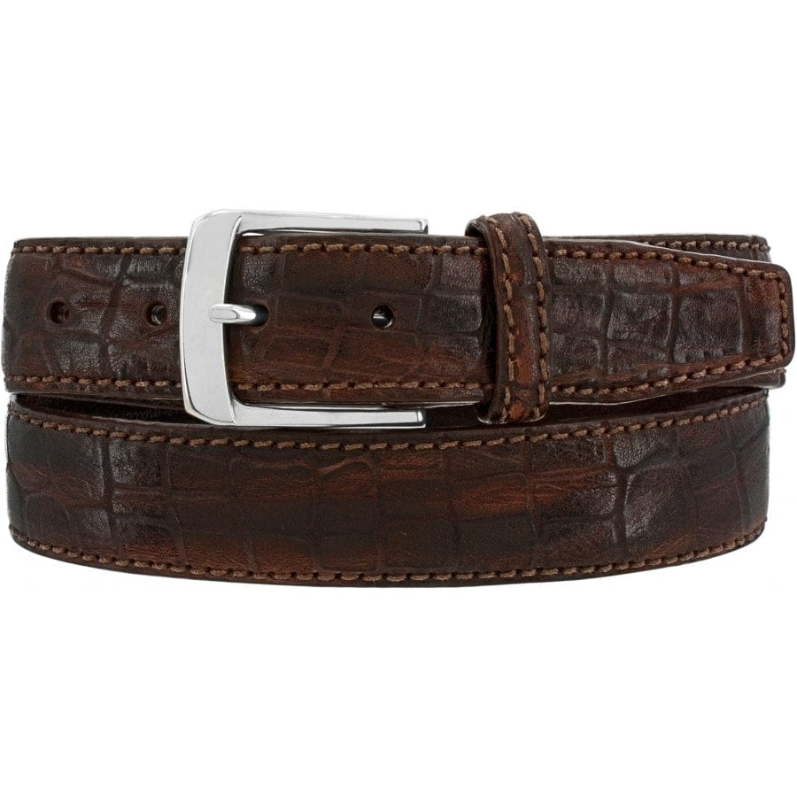 Men's Crocodile Embossed Leather Belt - Made in USA