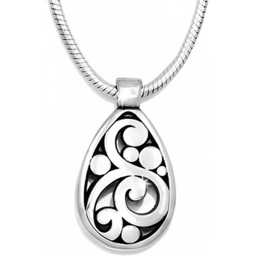 Vintage Taxco Silver Pear Pendant Necklace - Contempo Design