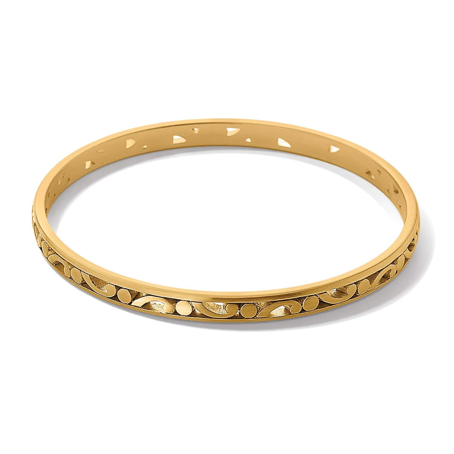 Contempo Slim Openwork Scroll Bangle for Stacking