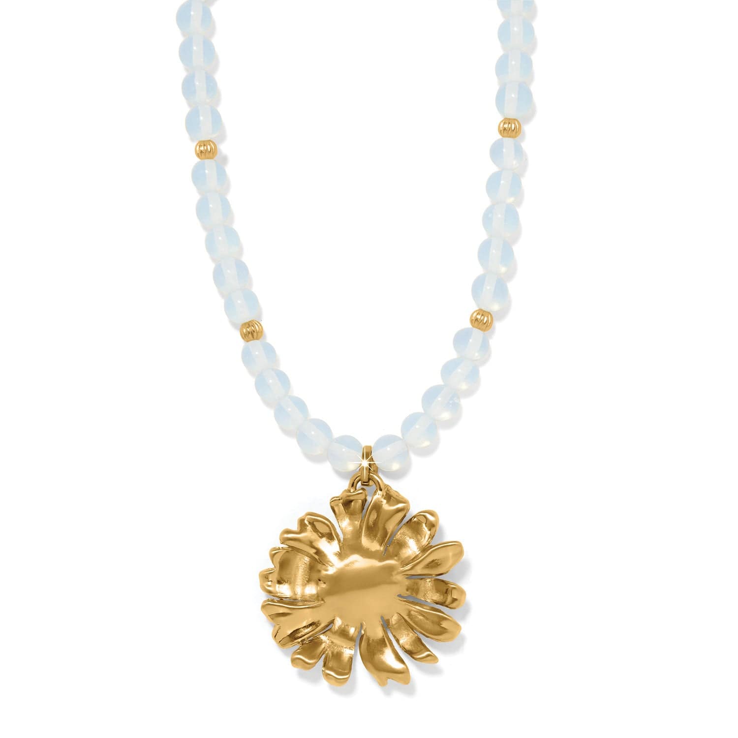Daisy Dee Iridescent Beaded Necklace – Handcrafted Floral Jewelry
