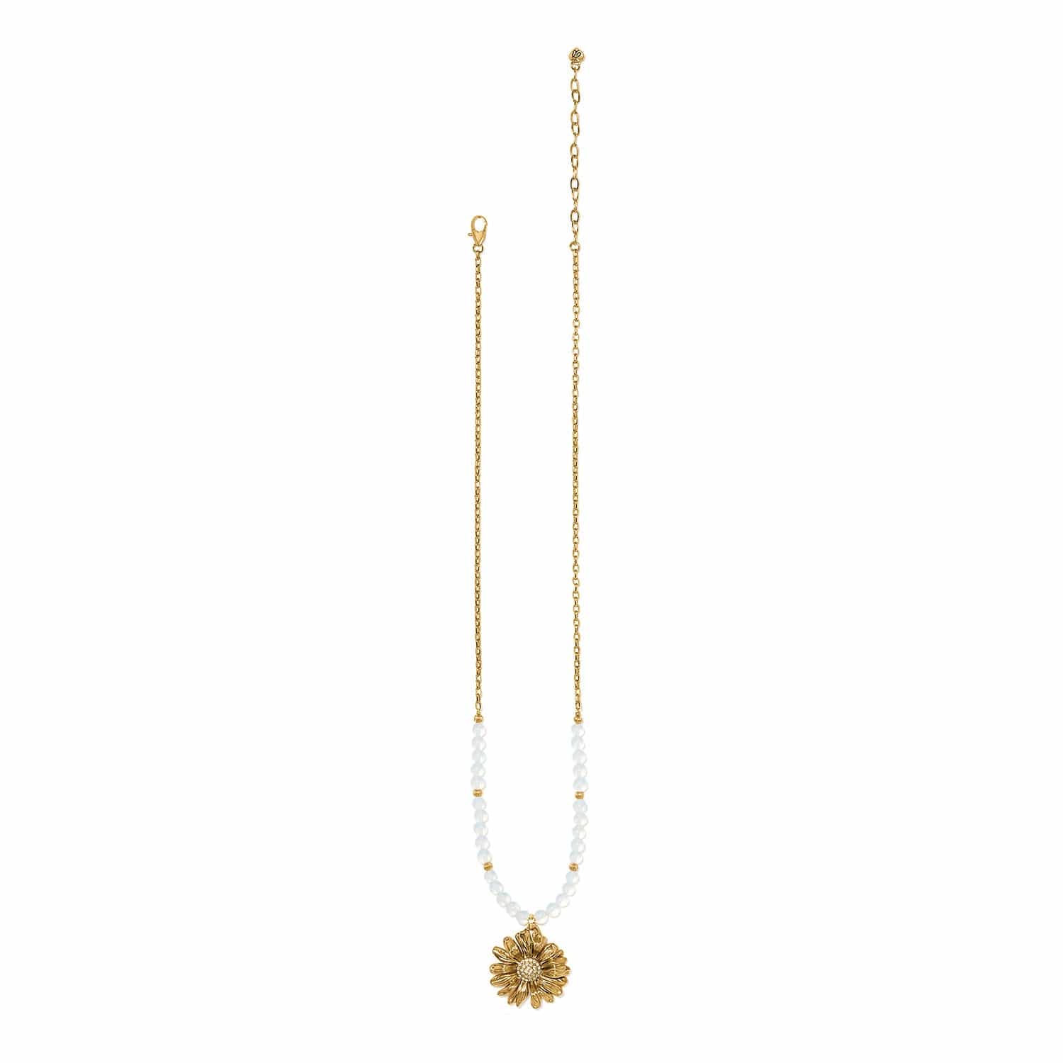 Daisy Dee Iridescent Beaded Necklace – Handcrafted Floral Jewelry