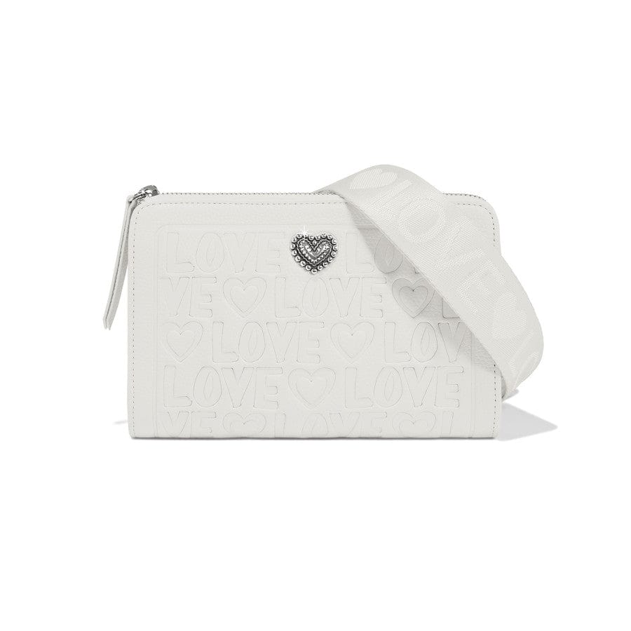 Handcrafted Leather Love Pouch with Zip Top - Medium Size
