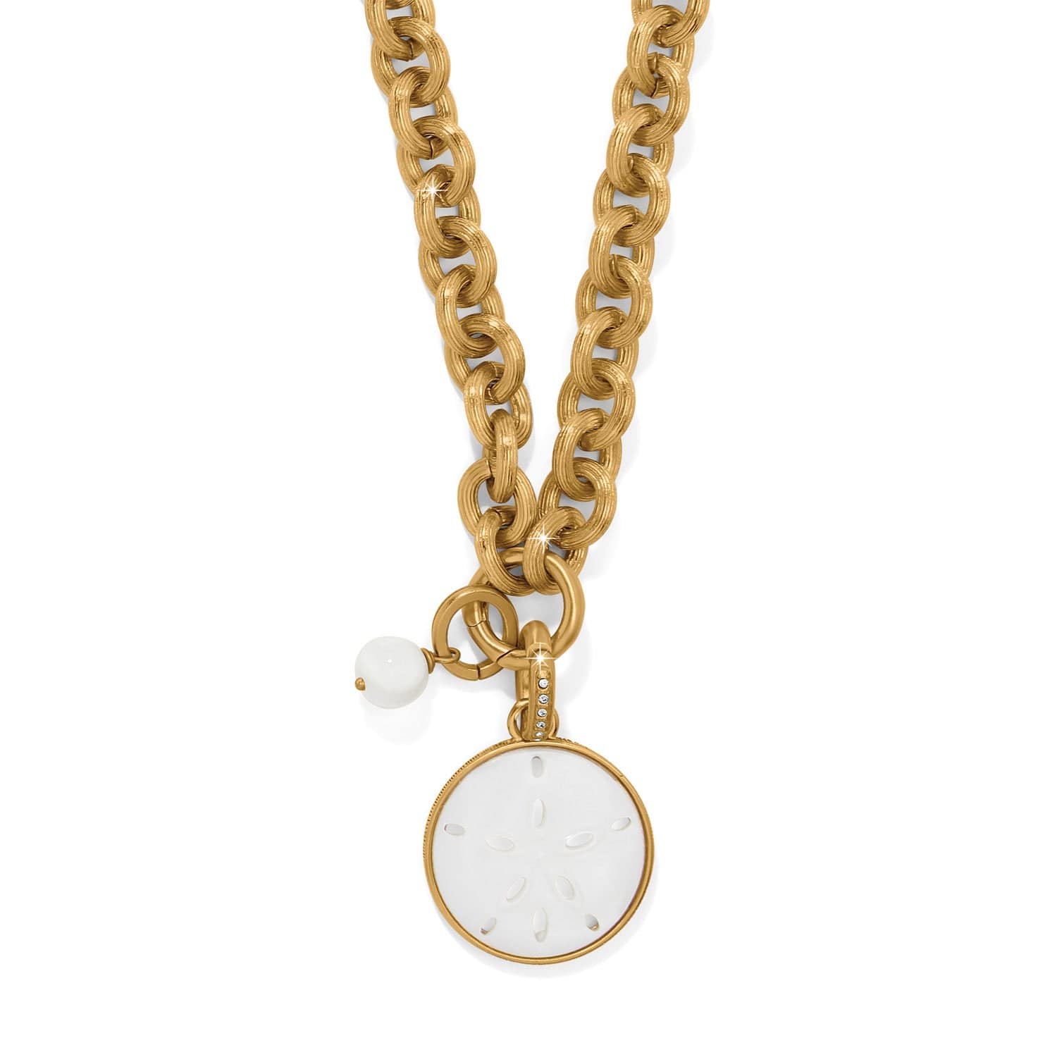 Handcrafted Gold Sand Dollar Charm Necklace – Del Mar Pendant
